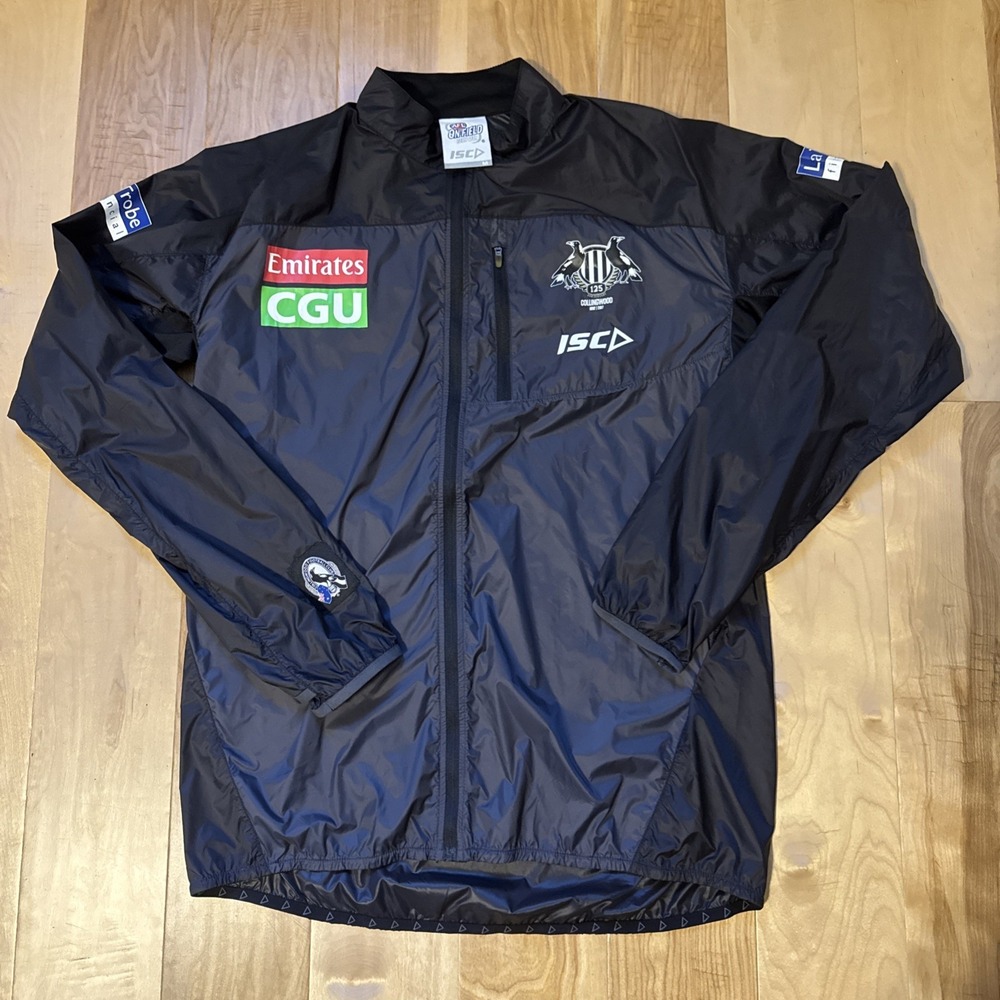 Collingwood Magpies 125th Anniversary ISC Running Windbreaker Jacket AFL Men Med